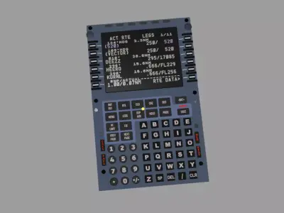 Airbus A320 MCDU Cockpit Unit 3D model