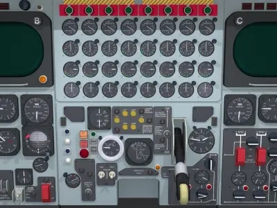 B-52 cockpit 3D model