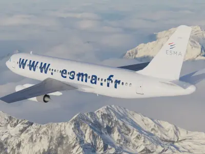 Dassault Mercure 200 Low-poly 3D model