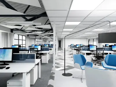 Full Office Interior 8 3D model