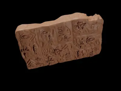 Ancient Clay Tablet Low-poly 3D model