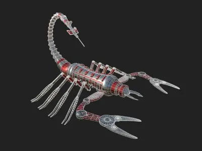 Mechanical Scorpion Low-poly 3D model