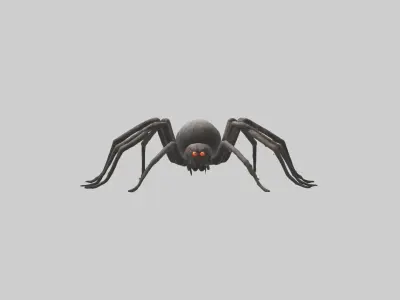 Scary Spider Model Low-poly 3D model