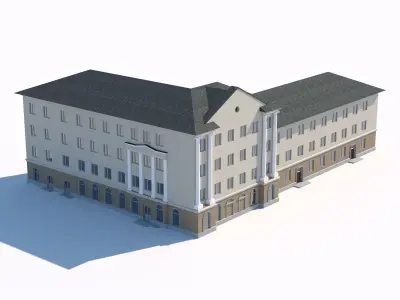 Classic Soviet residential building 3D model