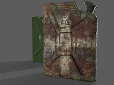 Fuel Canister - 2 Texture sets - Game Ready Low-poly 3D model
