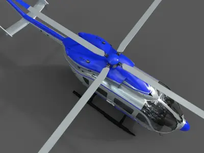 EC145 Helicopter Low-poly 3D model