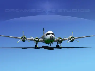 Douglas DC-7B Air Atlantic 3D model