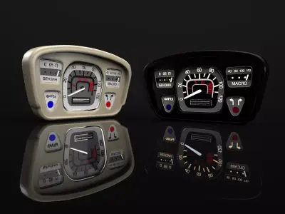 car dashboard ZAZ-Yalta 1961-1969 3D model