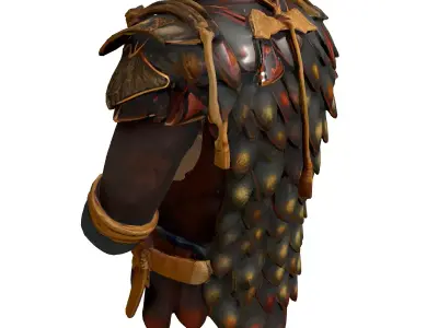 Warrior Scale Armor Fantasy Low-poly 3D model