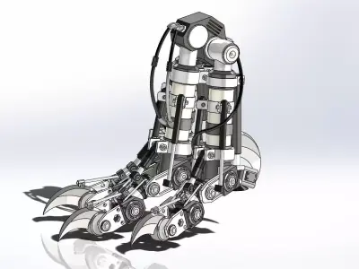 T-Rex mechanical foot Free 3D model