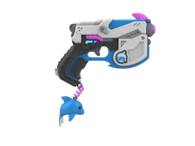  DVa Blaster Waveracer Skin - Overwatch - Commercial - STL 3D print model