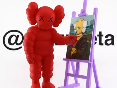 Kaws What Party The Artist Kimpsons for Print 3D print model