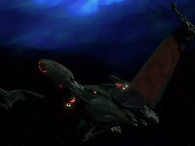 Klingon Battlecruiser Kvort Class Redesign Low-poly 3D model