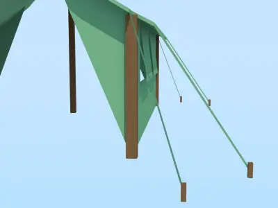 Military TENT Free low-poly 3D model