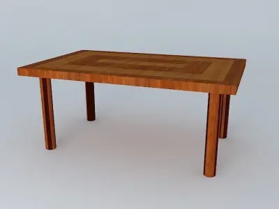 Table wooden dining Free 3D model purchase