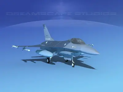Gen Dyn F-16A Falcon V26 China 3D model