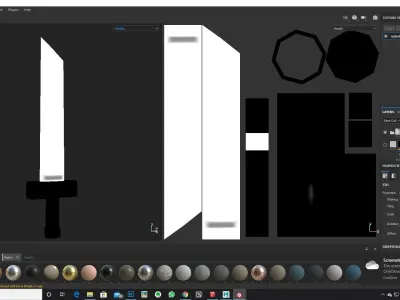 low poly sword Free low-poly 3D model