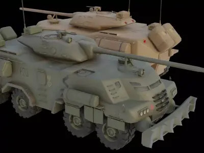 Apc Tank Low-poly 3D model