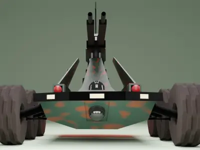 Machine gun robot-dron 3D model
