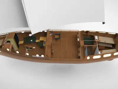 Sail Yacht 3D model