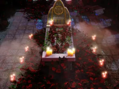 Moonlight Vampire Altar 3D model