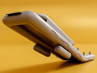 Aircraft Evacuation Slides Low-poly 3D model