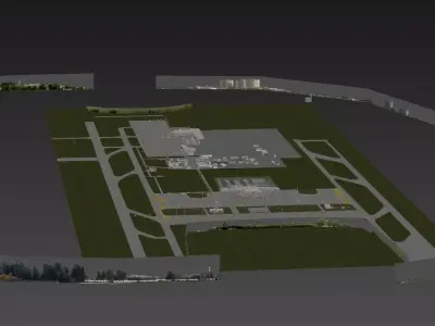 Lowpoly International Antalya Airport 3D Model Low-poly 3D model
