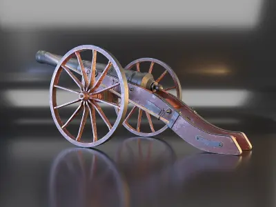 Medieval cannon   3D model