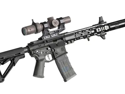 CUSTOM AR-15 RIFLE Low-poly 3D model