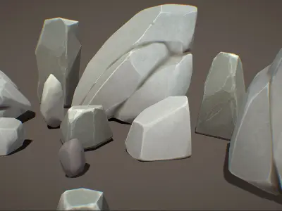 Free Pack - Rocks Stylized Free low-poly 3D model