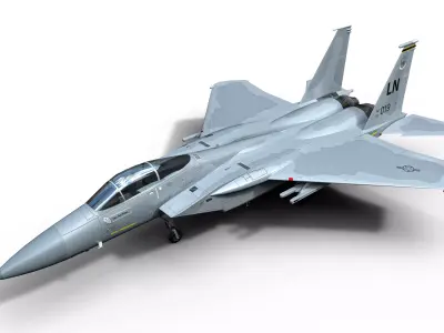 McDonnell Douglas F-15C Eagle Low-poly 3D model