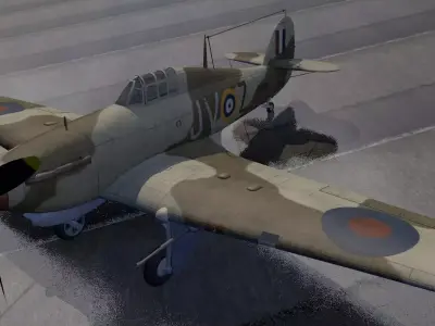 Hawker Hurricane Mk-2d 3D model