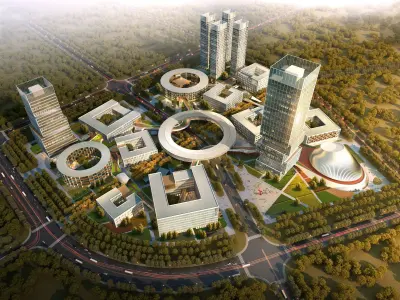 SU model of SouFun headquarters commercial office building 3D model