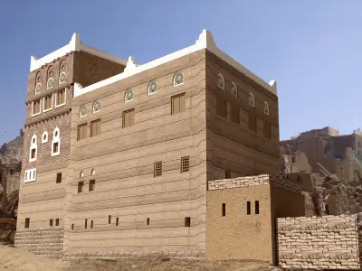 Historical Yemeni house - with high detailed exterior 3D model