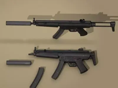 MP5 rifle 3D model