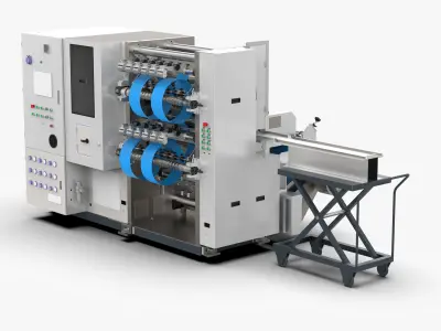 Automatic Lithium Battery Slitting Machine 3D model