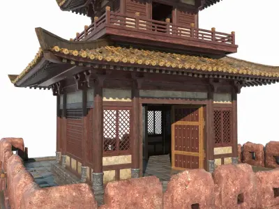Attic of Asian Ancient Architecture 3D model