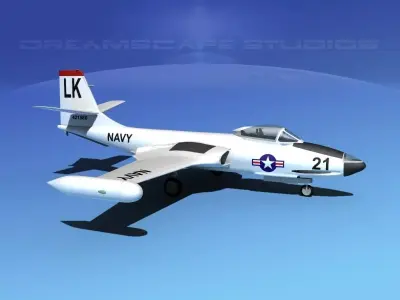 McDonnell F2H2 Banshee V07 3D model