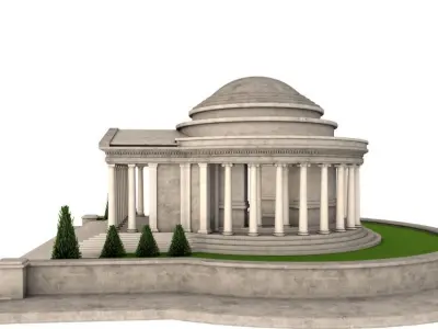 Jefferson Memorial Scene 3D model