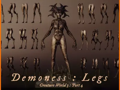 DEMONESS part 4 30 Legs 3D model