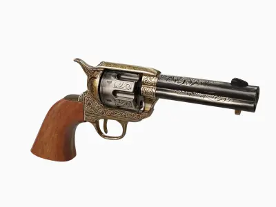 Pistol S Colt EUA 1886 Low-poly 3D model