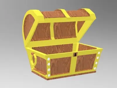 Treasure Box Low Poly Low-poly 3D model