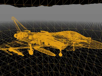 Rigged Eurofighter Typhoon Fighter Jet Low-poly 3D model