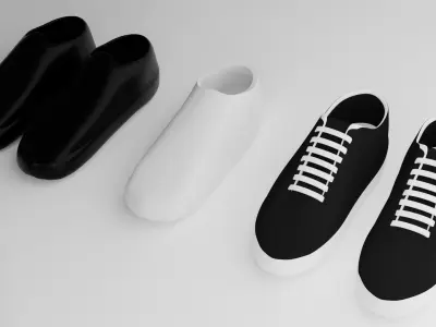 Simple Basic Shoes 3D model Free 3D model