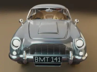 Aston Martin DB5 Car 3D model rigged 3D model