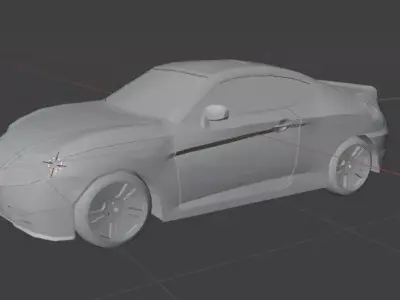 Low Poly Asian sports coupe Game Ready Vehicle FBX OBJ STL Low-poly 3D model