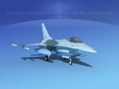 Gen Dyn F-16A Falcon Pakistan 3D model