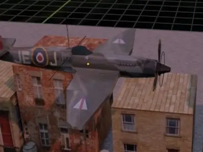 Military Plane Animation  Low-poly 3D model