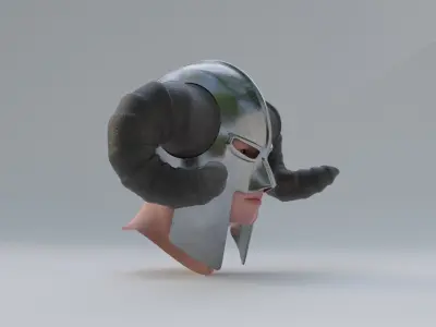 Viking Style Warrior Helmet Low-poly 3D model