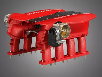 Intake Manifold - 488 GTB V8 Engine 3D model